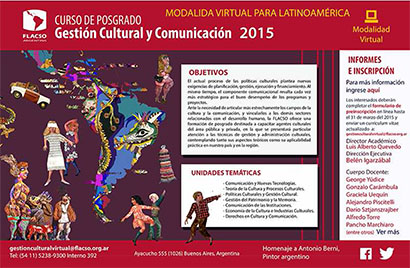 CURSO DE POSGRADO EN GESTIÓN CULTURAL Y COMUNICACIÓN DE FLACSO