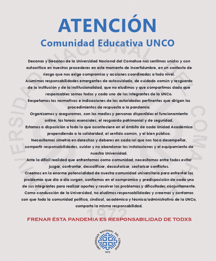 ATENCIÓN DE LAS NECESIDADES INSTITUCIONALES DE FADECS-UNCO