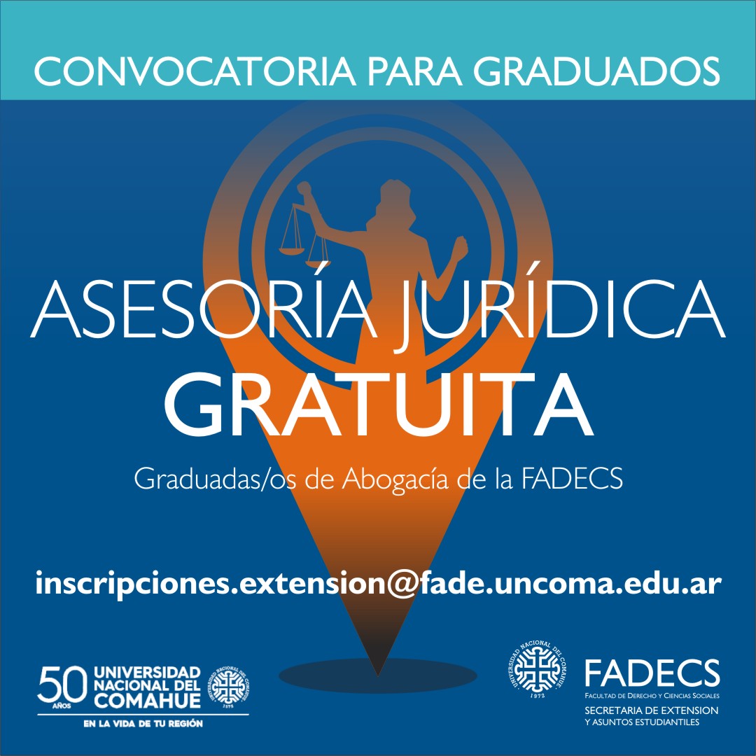 CONVOCATORIA A GRADUADAS/OS PARA PARTICIPAR EN LA ASESORÍA JURÍDICA